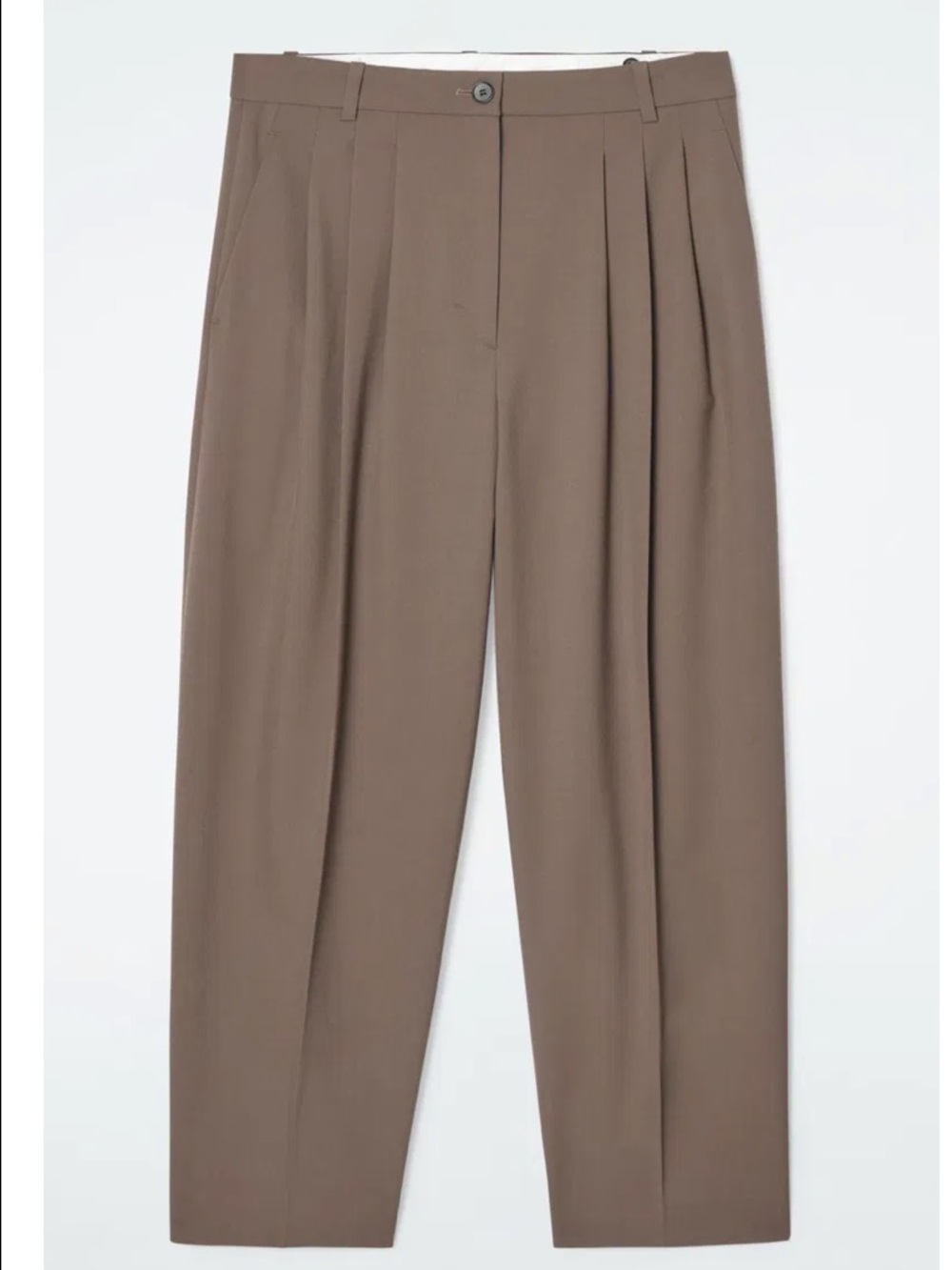 COS Pleated Barrel-Leg Wool-Blend Trousers size us 8